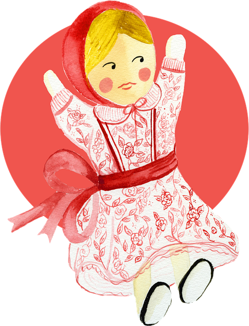 Free doll toy girl illustration