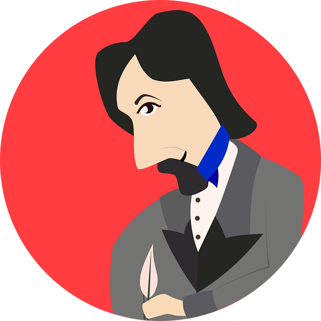 Free man charles dickens writer illustration