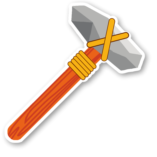 Free axe stone tool illustration