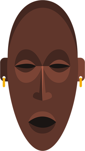 Free mask african artefact illustration