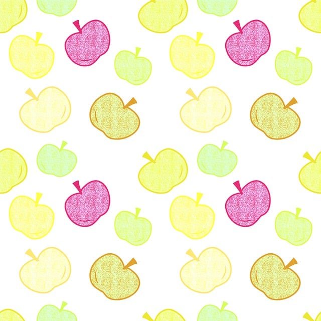 Free apples fruit pattern illustration