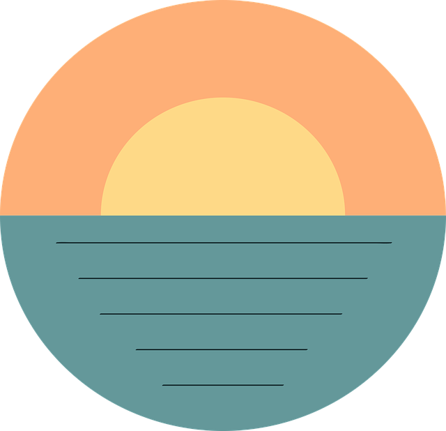 Free sunset ocean beach vector