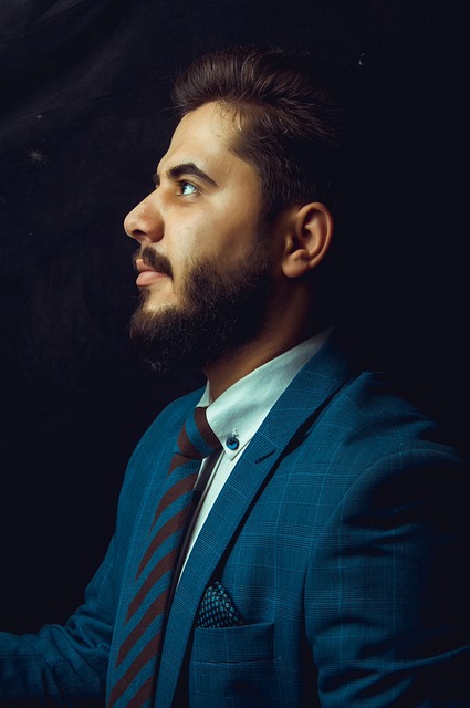 Mens, Model, Pak, Binden, Elegant, Baard