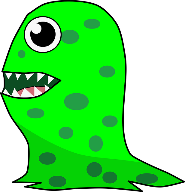 Free alien monster one eyed monster vector