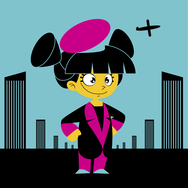 Free woman stewardess plane vector