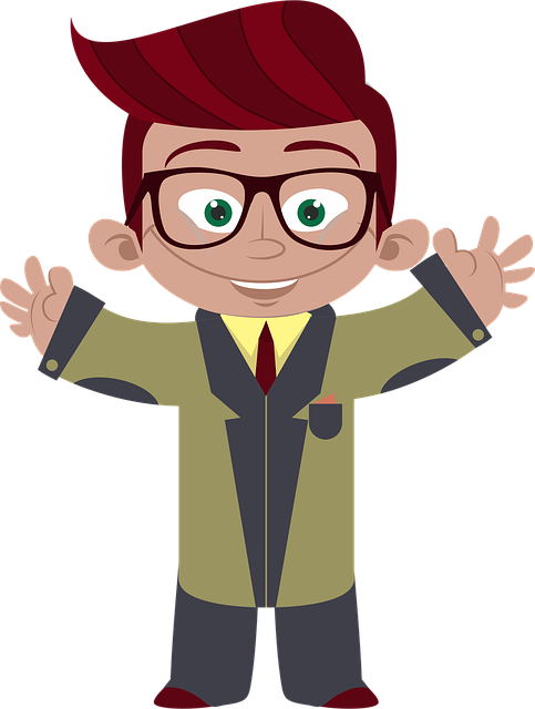 Free man glasses robe vector