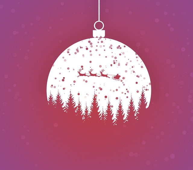 Ball, Ornament, Bäume, Schneeflocken