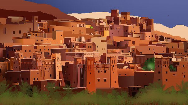 Free Village Buildings illustration and picture