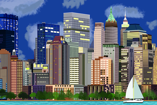 Free Skyline Skyscrapers illustration and picture