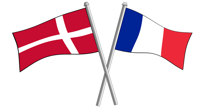 Flag, Danmark, Frankrig, Venskab