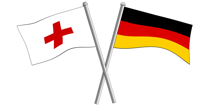 Flag, Tyskland, Røde Kors, Venskab