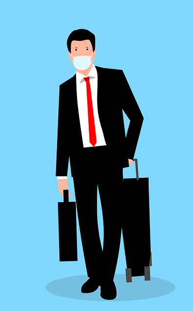Free businessman mask avatar vector