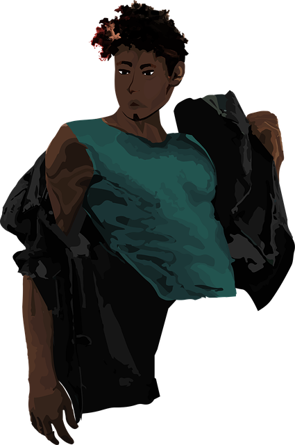 Free Black Man Taking Off Jacket vector and picture