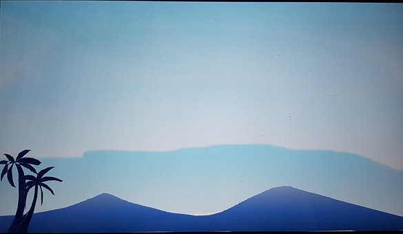 Dorf, Berge, Landschaft