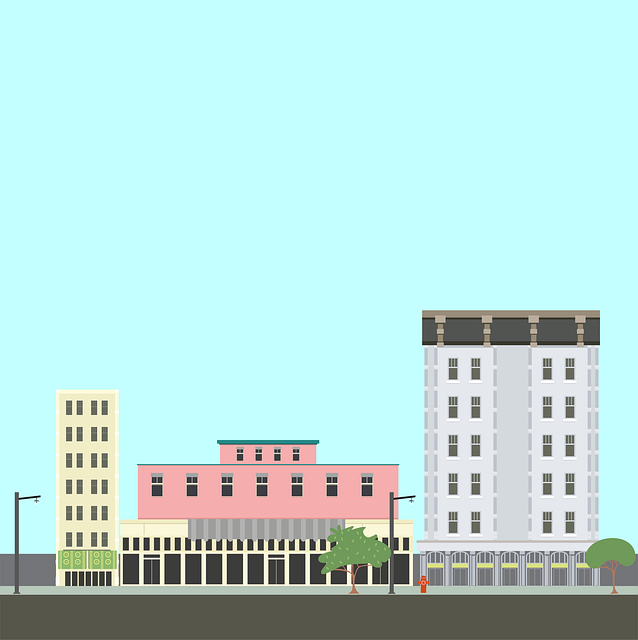 Free buildings facade city vector