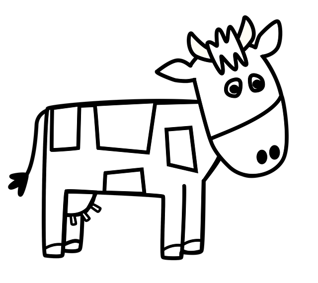 Free cow bovine mammal illustration
