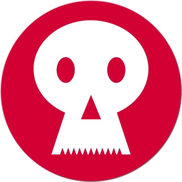 Free skull warning danger illustration