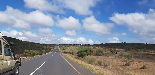 Afrika, Wolken, Landschaft, Autofahrt
