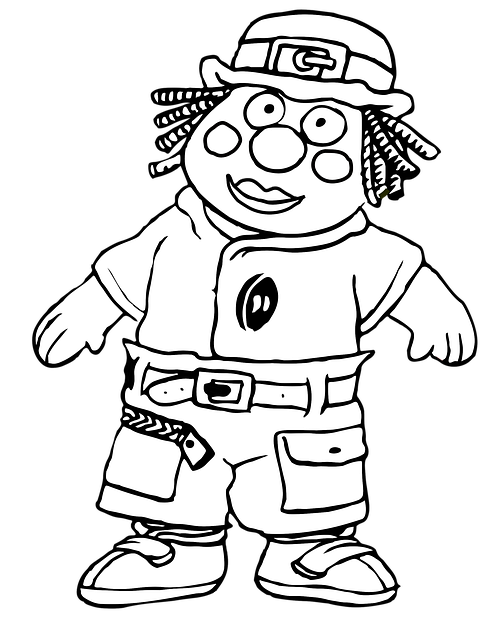 Free clown doll toy illustration