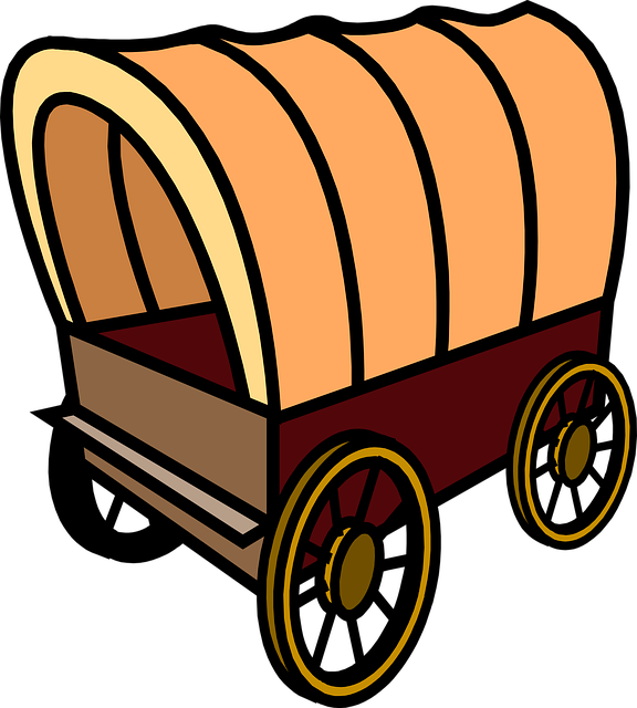 Free wagon ox wheels illustration