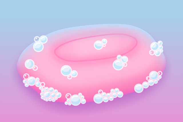 Free soap bubbles hygiene illustration