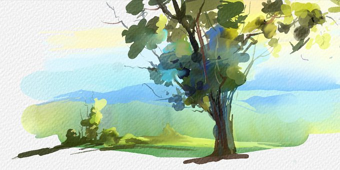 Free Tree Grass illustration and picture