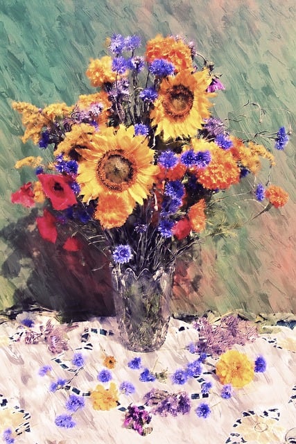 Free flowers floral vase illustration