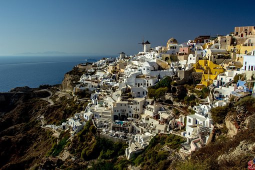Santorini, Griekenland, Gebouwen, Huizen