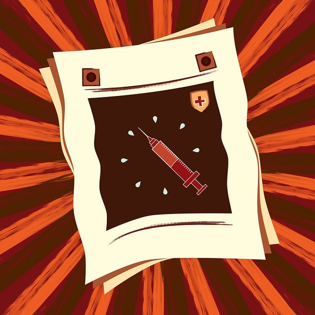 Free flu shot vaccine medicine injection syringe illustration