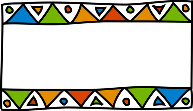 Free frame border geometric illustration
