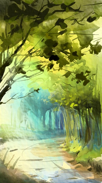 Free Watercolor Landscape photo and picture