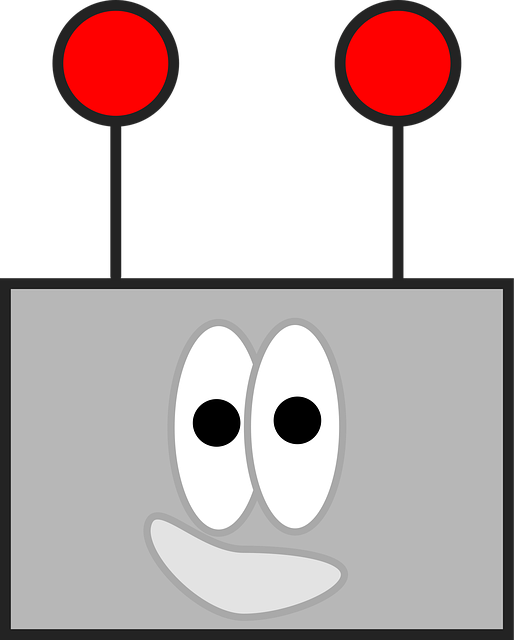 Robot, Robo, Grå, Hoved, Lykkelig, Smil