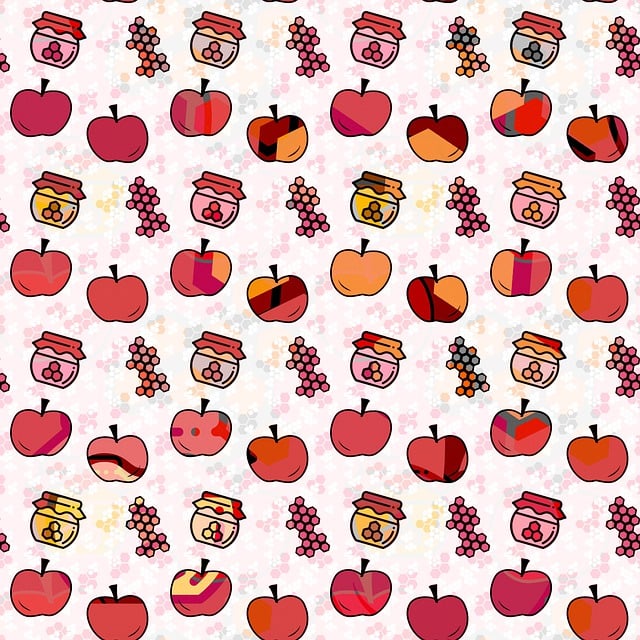 Free honey apples honeycomb illustration