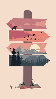 Direction, Des Forêts, Montagne, Nature