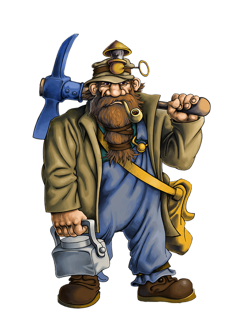 Enano, Minero, Hombre Barbudo, Hombre