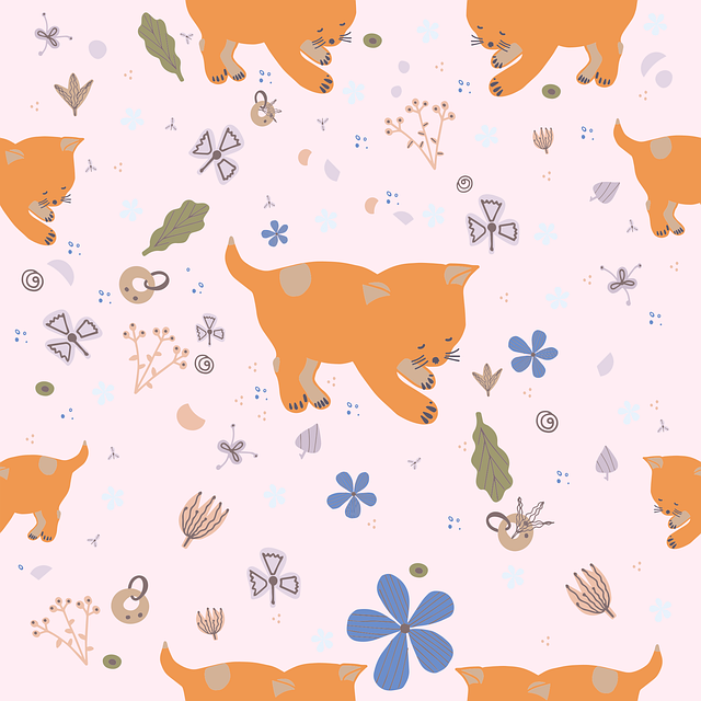 Free fox flower wallpaper beautiful wallpaper illustration