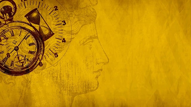 Free woman clock hourglass illustration