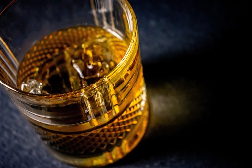 Whisky, Brandy, Flaske, Glas, Alkohol