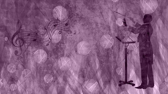 Free music notes conductor maestro illustration