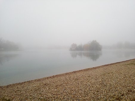 Mist, Meer, Water, Landschap, Herfst