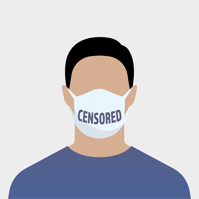 Free man face mask covid illustration