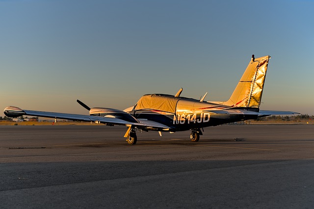 Vliegtuig, Propeller, Zonsondergang