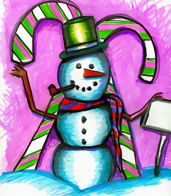 Snemand, Jul, Vinter, Kold, Gulerod, Hat