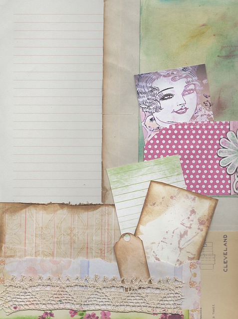 Vintage-Papier, Collage, Fetzen
