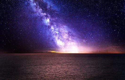 Mælkevejen, Himmel, Stjerner, Hav, Ocean