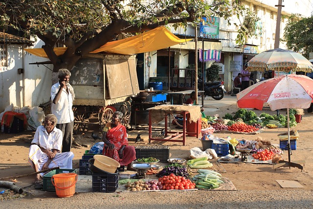 Indien, Marked, Flerfarvet