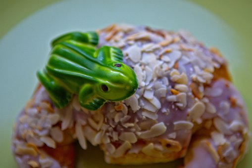 Croissant, Sød, Mandler, Glasur, Frø