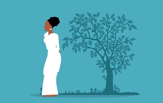 Free woman dress tree vector