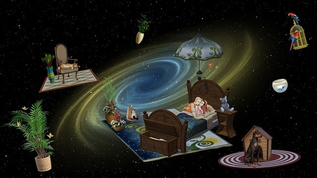 Free love dream sleep illustration