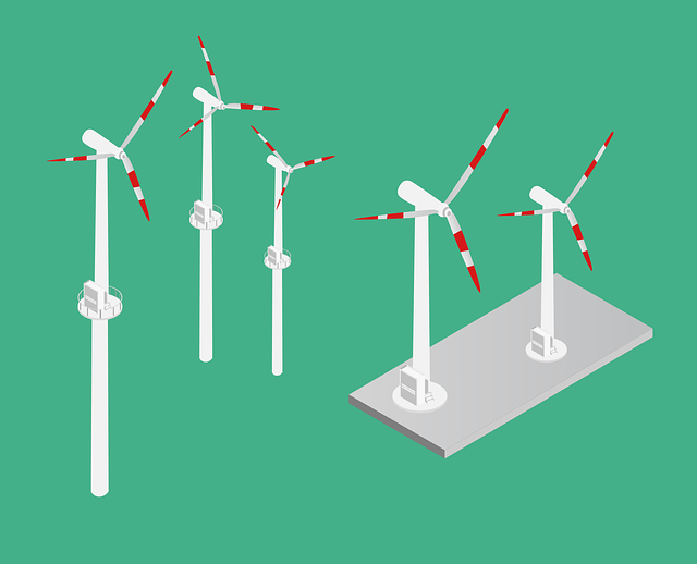 Free offshore wind farm green energy environmental protection vector